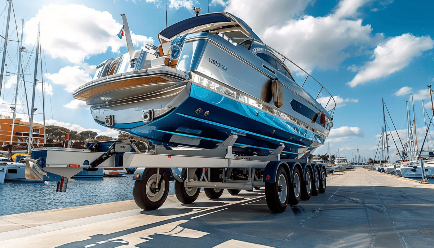 Choisir une remorque bateau satellite pour transporter efficacement un bateau de 1300 kg